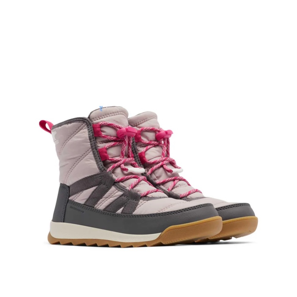 Pink and Gray Winter Boots